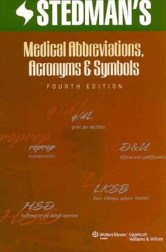 Stedman'S Medical Abbreviations, Acronyms & Symbols,New