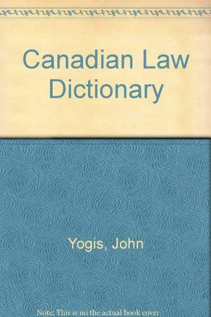 Canadian Law Dictionary,Used