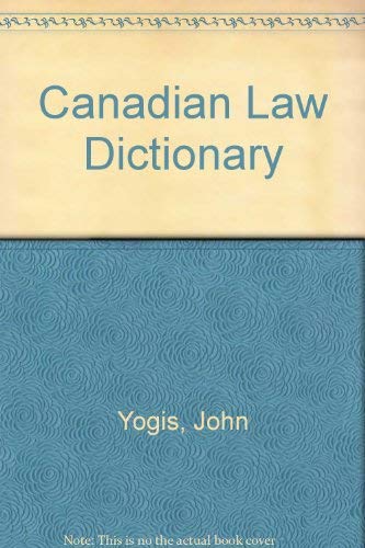 Canadian Law Dictionary,Used