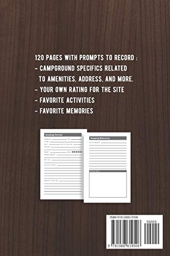 Making Memories One Campsite At A Time: Camping Log Book / Family Camping Journal With Writing Prompts,Used