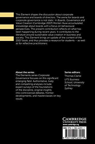 ValueCreating Boards: Challenges for Future Practice and Research (Elements in Corporate Governance),Used