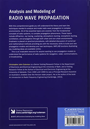 Analysis and Modeling of Radio Wave Propagation,Used