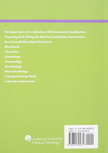 Board Of Certification Study Guide For Clinical Laboratory Certification Examinations, 5Th Edition (Bor Study Guides),New