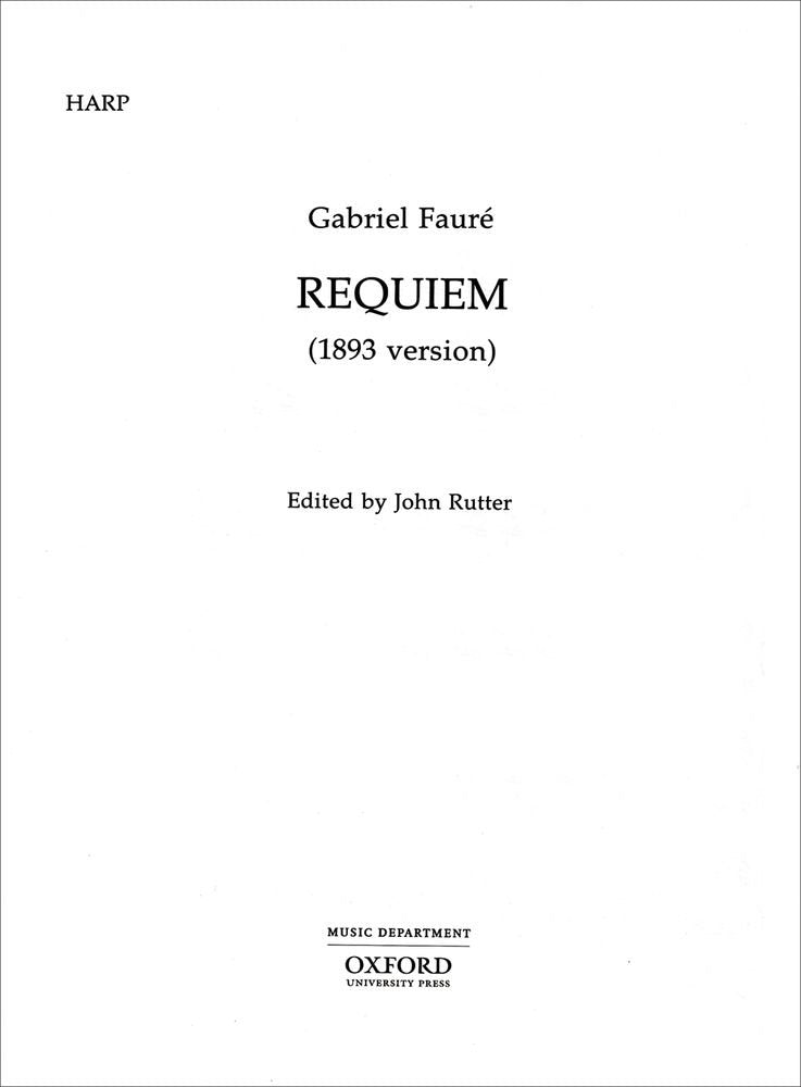 Requiem (1893 Version): Harp Part (Classic Choral Works),Used