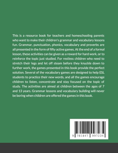 Grammar And Vocabulary Games For Children,Used