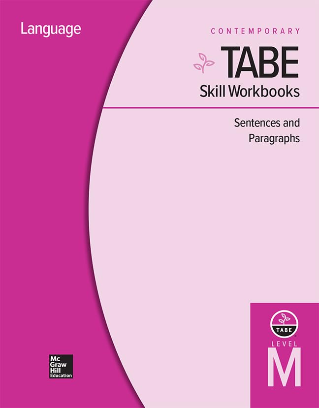 TABE Skill Workbooks Level M: Sentences and Paragraphs  10 Pack (Achieving TABE Success for TABE 9 & 10),Used