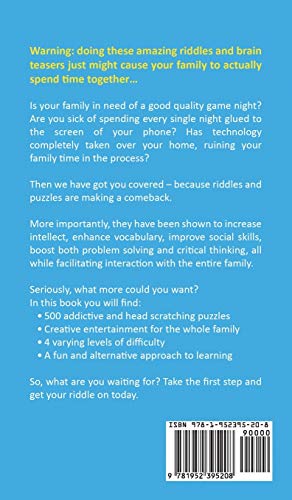 Tough Riddles for Smart Kids: 500 Riddles and Brain Teasers that Will Challenge the Whole Family,Used