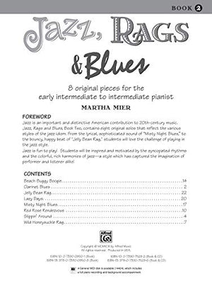 Jazz, Rags & Blues, Bk 2: 8 Original Pieces for the Early Intermediate to Intermediate Pianist, Book & CD,Used