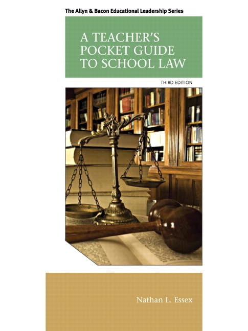 Teacher's Pocket Guide to School Law, A (Allyn & Bacon Educational Leadership),Used