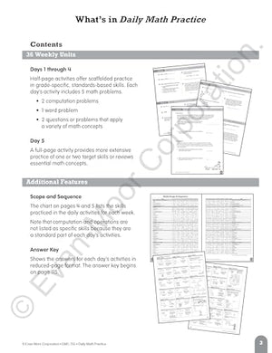 EvanMoor Daily Math Practice, Grade 6,Used