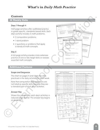 EvanMoor Daily Math Practice, Grade 6,Used