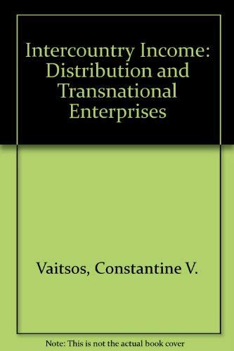 Intercountry Income Distribution and Transnational Enterprises,Used