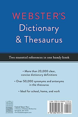 Webster's Dictionary & Thesaurus, Newest Edition,Used