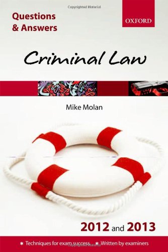 Q&A Criminal Law 2012 and 2013 (Questions & Answers),Used