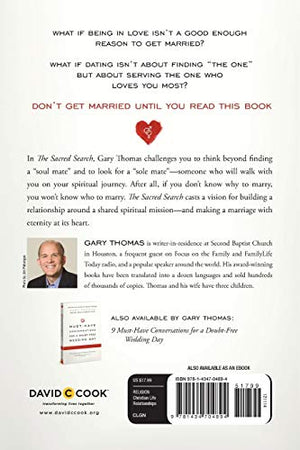 The Sacred Search: What If It's Not about Who You Marry, But Why?,Used