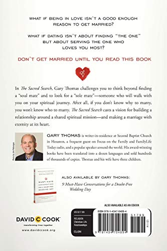 The Sacred Search: What If It's Not about Who You Marry, But Why?,Used