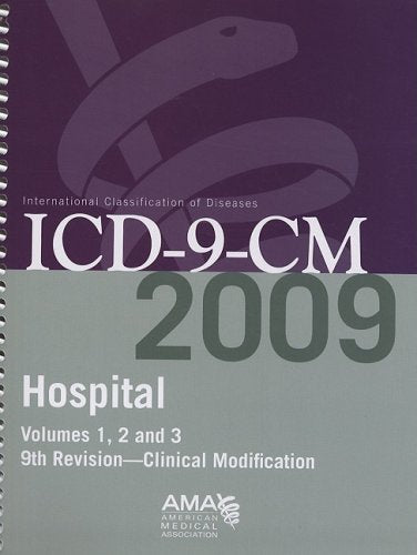 AMA ICD9CM 2009 Hospitals: Volumes 1, 2 and 3 Clinical Modification,Used