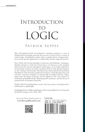 Introduction To Logic (Dover Books On Mathematics)-new,New