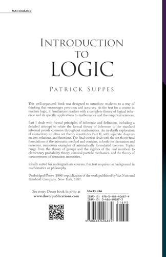 Introduction To Logic (Dover Books On Mathematics)-new,New
