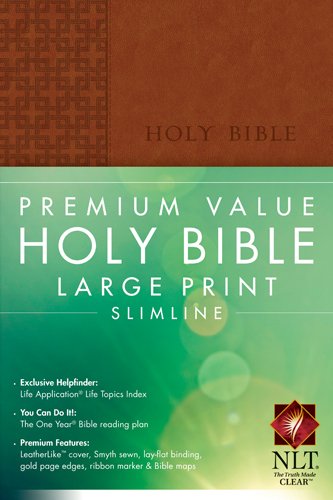 Premium Value Large Print Slimline Bible Nlt,Used