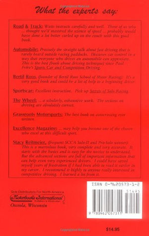 Secrets of Solo Racing: Expert Techniques for Autocross and Time Trials,Used