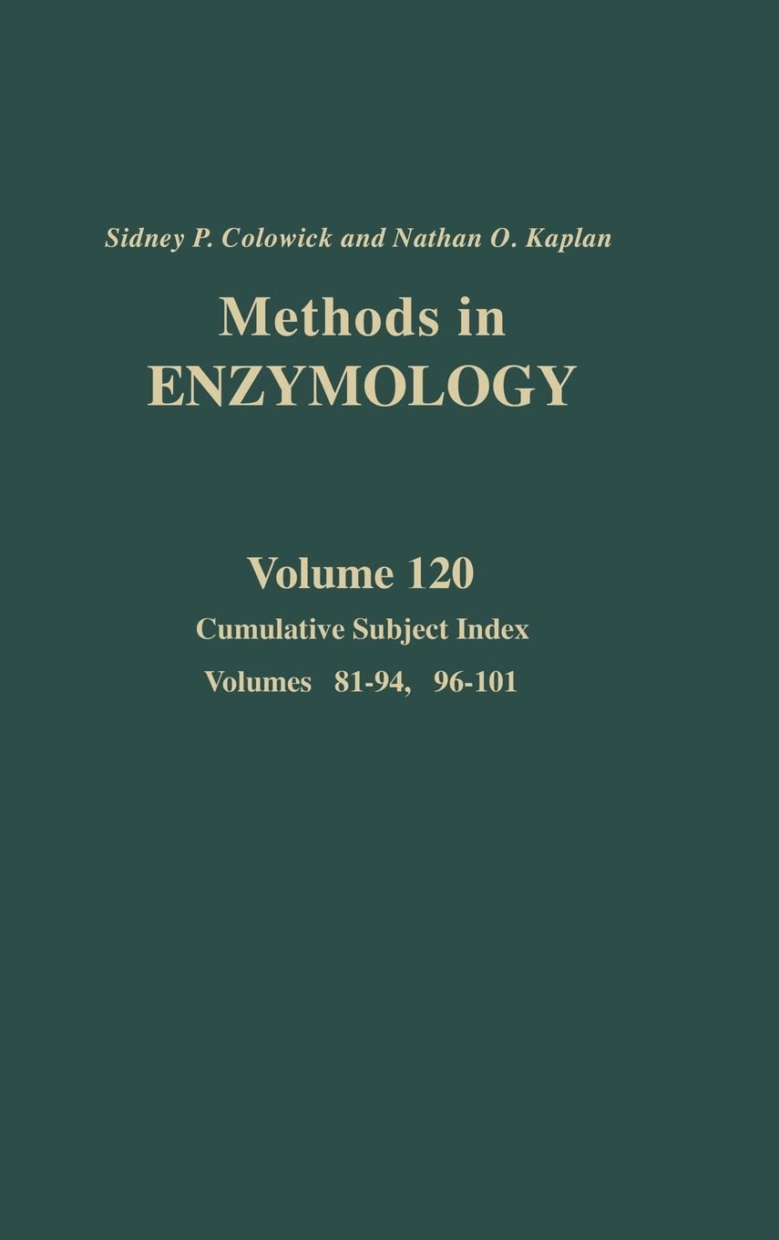 Cumulative Subject Index Vols. 8194, 96101 (Volume 120) (Methods in Enzymology, Volume 120),Used