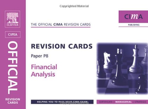 CIMA Revision Cards Financial Analysis (CIMA Study Systems Managerial Level 2006),New