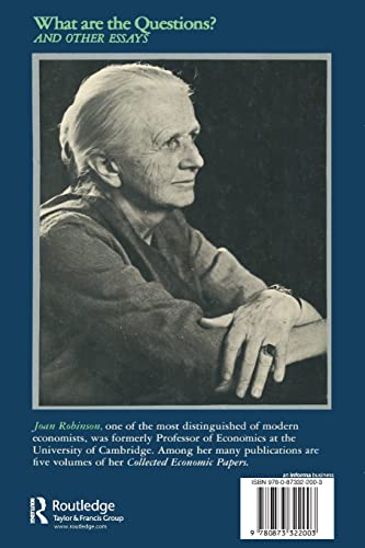 What are the Questions and Other Essays: Further Contributions to Modern Economics,Used