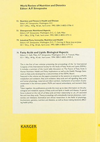 Fatty Acids and Lipids: Biological Aspects (World Review of Nutrition & Dietetics),Used