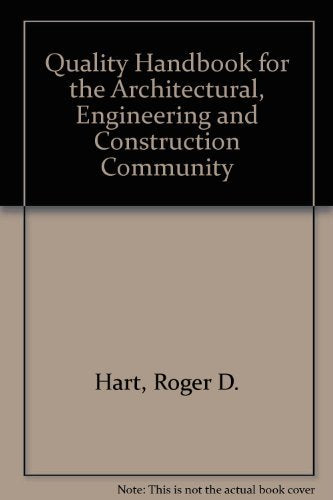 Quality Handbook for the Architectural, Engineering, and Construction Community,Used