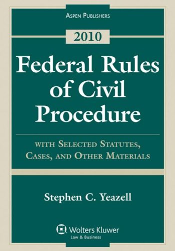Federal Rules Civil Procedure with Select Statutes & Material 2010,Used