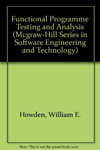 Functional Program Testing And Analysis (Mcgrawhill Series In Software Engineering And Technology)-new