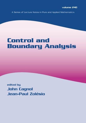 Control and Boundary Analysis (Lecture Notes in Pure and Applied Mathematics),Used