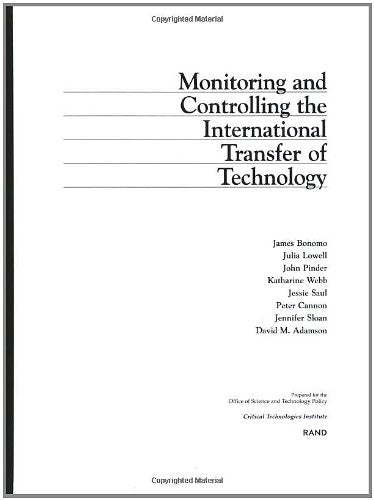 Monitoring And Controlling The International Transfer Of Technology (Rand Monograph Report),New