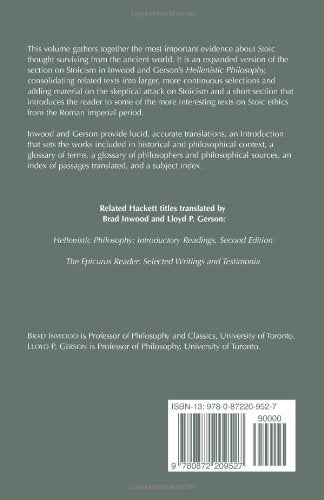 The Stoics Reader: Selected Writings and Testimonia (Hackett Classics),Used