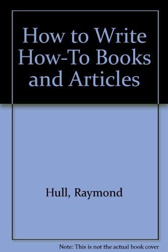 How to Write HowTo Books and Articles,Used