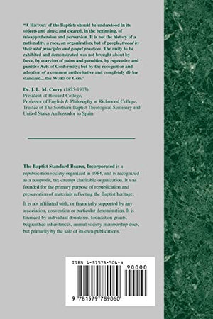 Baptist Church Perpetuity (Baptist History (Paperback)),New