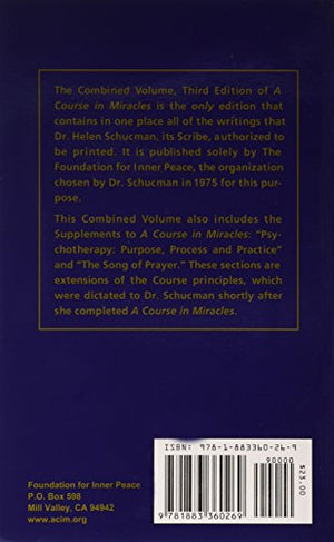 A Course in Miracles: Combined Volume (Vol. 1: A Course in Miracles; Vol. 2: Workbook for Students; Vol. 3: Manual for Teachers),New