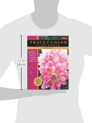 Flowers: Trace line art onto paper or canvas, and color or paint your own masterpieces (Trace & Color),Used