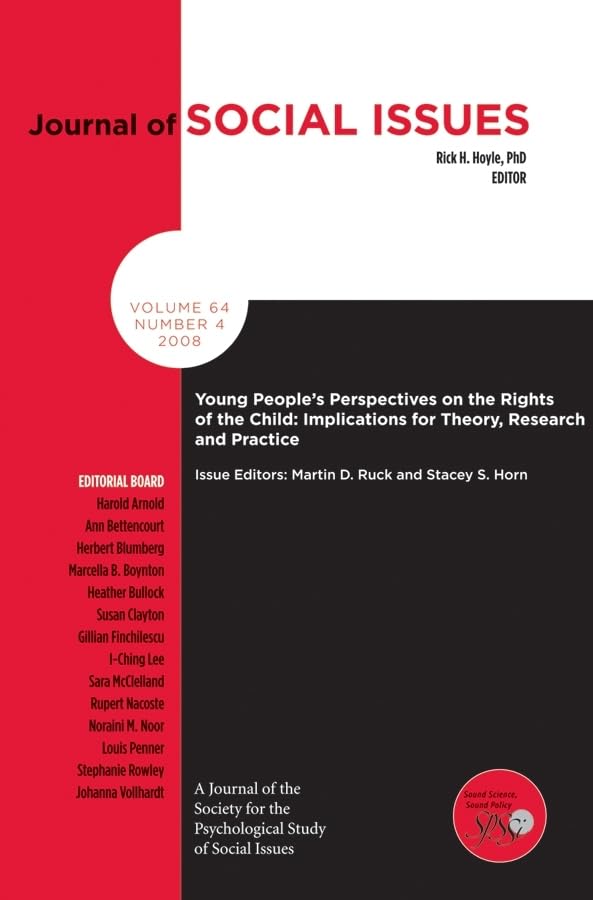 Young Peoples Perspectives on the Rights of the Child: Implications for Theory, Research and Practice (Journal of Social Issues),Used