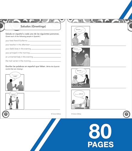 Carson Dellosa Skill Builders Spanish I Workbookgrades 68 Reproducible Spanish Workbook With Spanish Vocabulary, Common Words