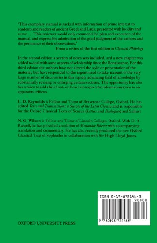 Scribes and Scholars: A Guide to the Transmission of Greek and Latin Literature,Used
