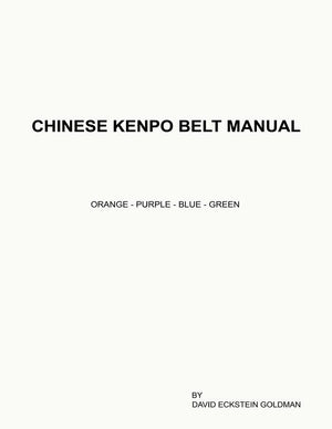 Chinese Kenpo Belt Manual,Used