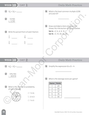 EvanMoor Daily Math Practice, Grade 5,New