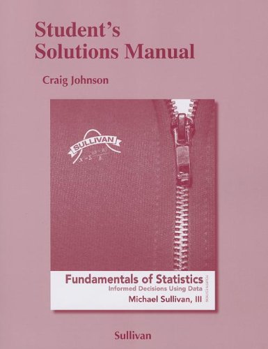 Student Solutions Manual for Fundamentals of Statistics,Used