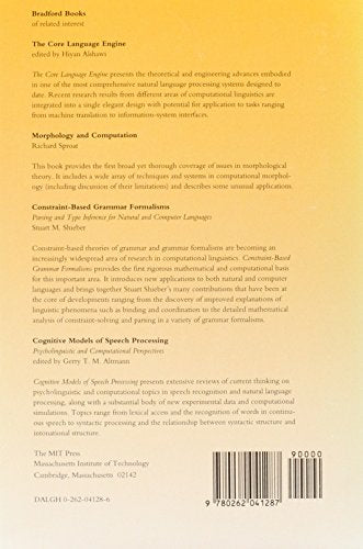 Generating Referring Expressions: Constructing Descriptions in a Domain of Objects and Processes (ACLMIT Series in Natural Lang,Used