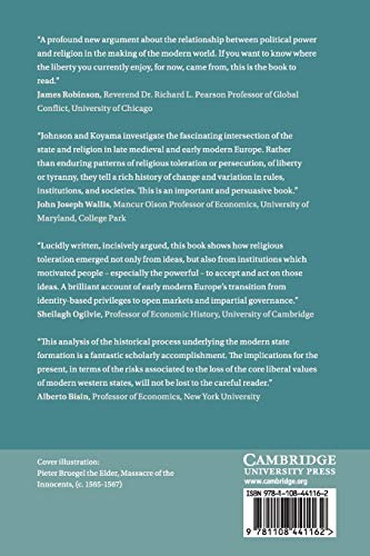 Persecution and Toleration: The Long Road to Religious Freedom (Cambridge Studies in Economics, Choice, and Society),Used
