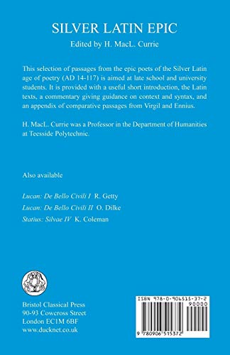 Silver Latin Epic (Latin Texts),Used