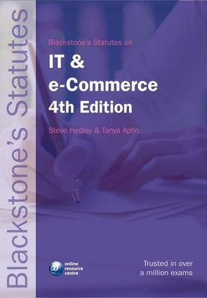 Blackstone's Statutes on IT and eCommerce (Blackstone's Statute Series),Used