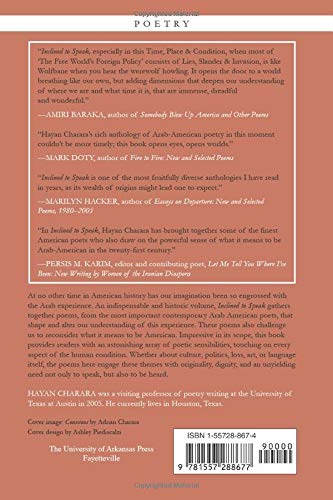 Inclined To Speak: An Anthology Of Contemporary Arab American Poetry,Used